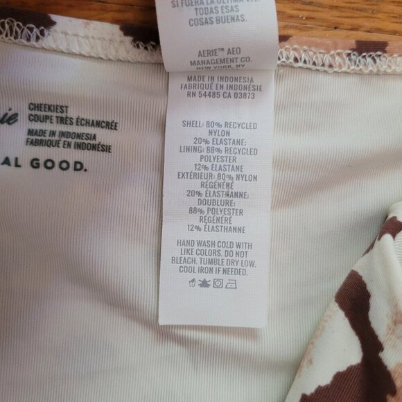 NWT AERIE | Cheekiest Leopard Side Tie Bikini Swim Bottom | Sz. L - Picture 5 of 7